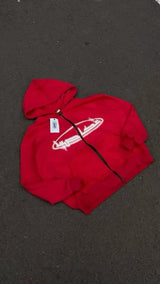 Vintage Modern Punk Zipper Hooded Sweatshirt