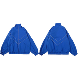 Striped Reflective V Windbreaker Jacket