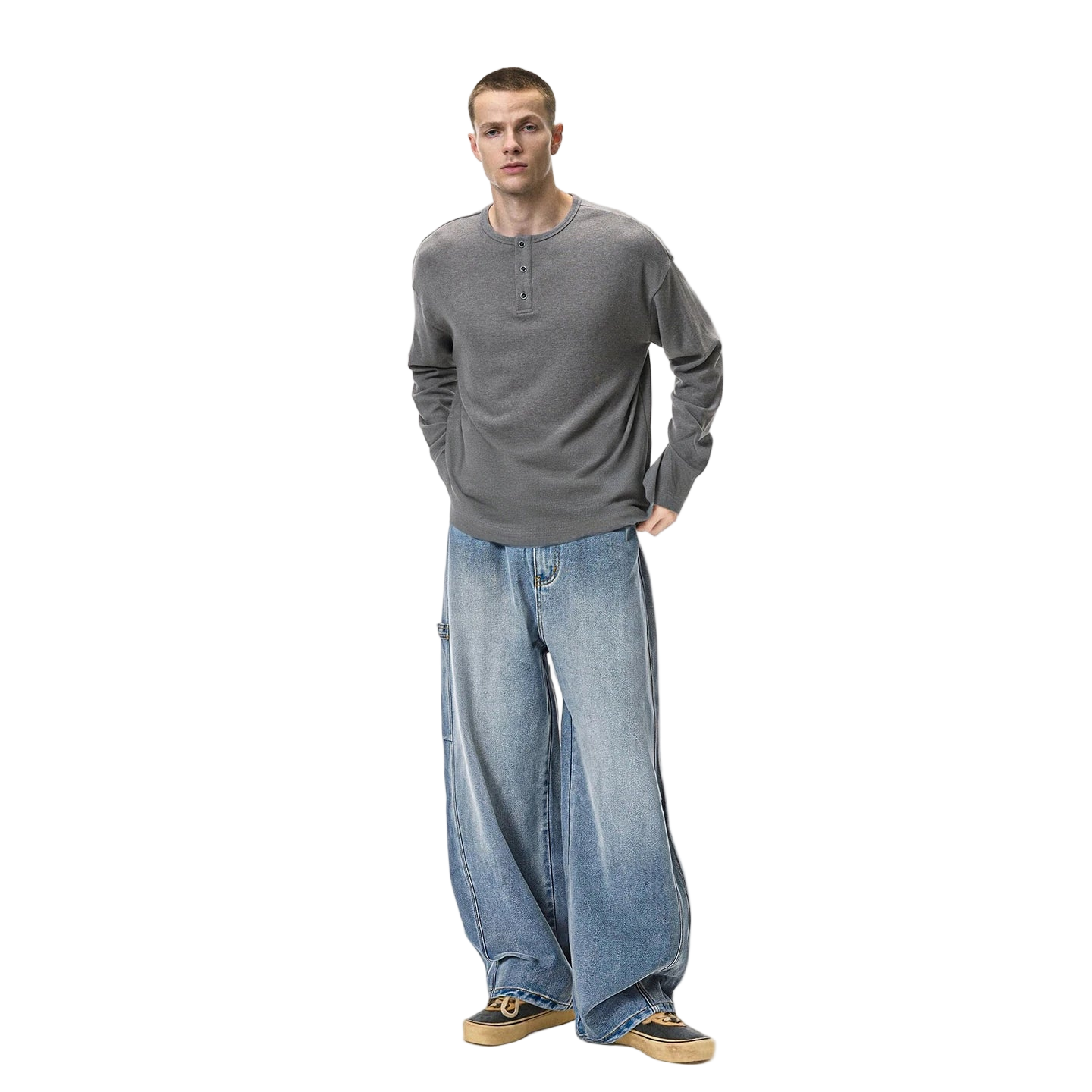 Wide-Leg Vintage Cargo Men’s Jeans