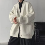 Gemütlicher Oversize-Strickcardigan im Patchwork-Stil