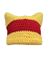 Cute Cat Ears Striped Beanie