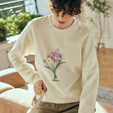 Elevated Loose Fit Crew Neck Casual Sweatshirt