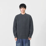 Cozy Ribbed Solid Color Mock Neck Sweater