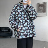 Cool Vintage Floral Printed Loose Hoodie