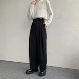 Black Oversized Wide Leg Dress Pants