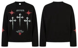 Y2k Grunge Three Crosses Sweatshirt