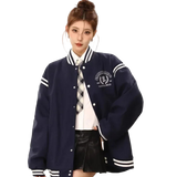 Preppy Oversized Baseball Varsity Jacket