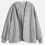 Streetwear Knitted Loose Casual Hooded Sweatshirt