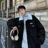 Gefütterter Parka mit Kragen aus koreanischem Samt und Pelzbesatz