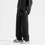 Wide-Leg Drawstring Cargo Pants