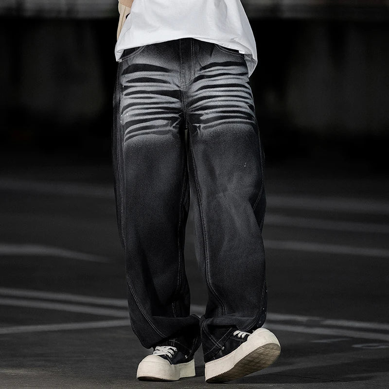 Trendy American Style High Street Graffiti Jeans