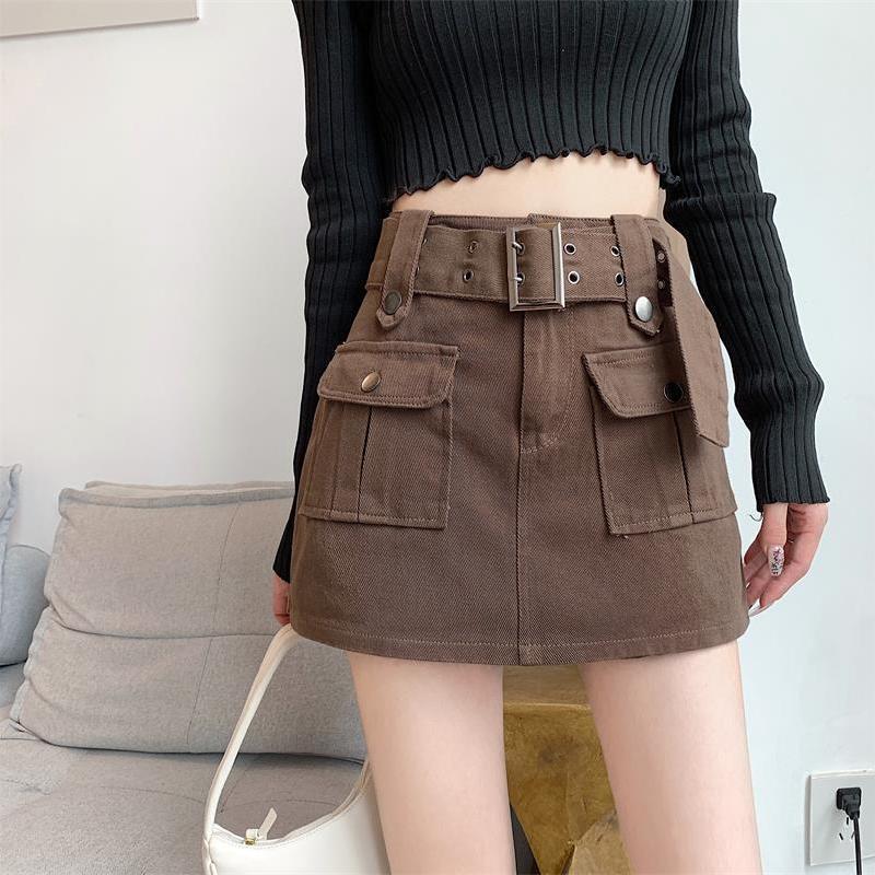 Mini Cargo Skirt With Belt