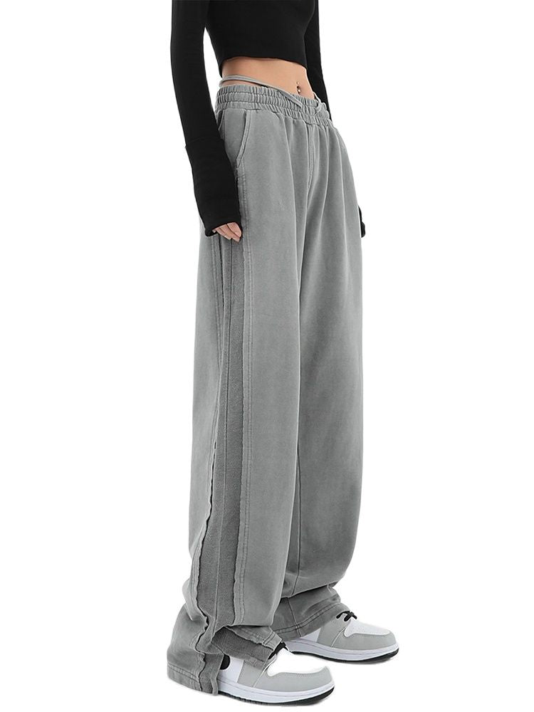 Vielseitige Jogginghose mit weitem Bein und hohem Bund