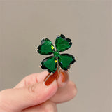 Vintage Emerald Lucky Grass Brooch