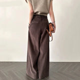 Bequeme Cordhose mit weitem Bein