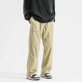 Wide-Leg Drawstring Cargo Pants