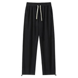 Lässige, einfarbige, weite Fleece-Sweatpants