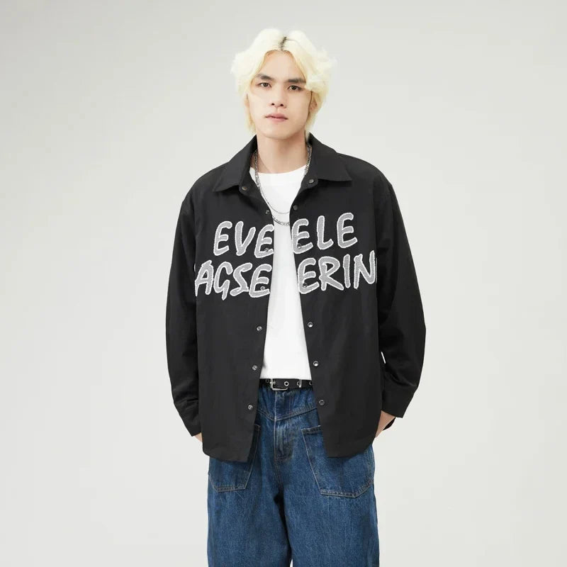 Veste universitaire vintage ample et décontractée flatteuse