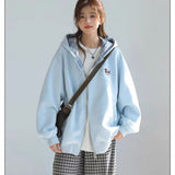 Stylish Colorful Zipper Long Sleeve Sweatshirt