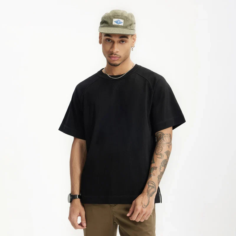 Vintage American Raglan Linen Cotton T-Shirt