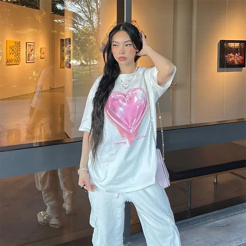 러브 벌룬 그래픽 티셔츠