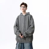 Cool Trendy Hip Hop Neutral Striped Hoodie