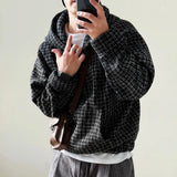 Men's Cool Vintage Rugged Weave Hooded Sweater