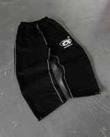 Jogginghose mit Camouflage-Muster, grau, bestickt