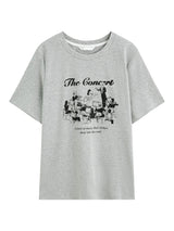 Schickes, minimalistisches Kurzarm-T-Shirt aus reiner Baumwolle