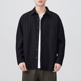 Chemise à carreaux classique, polyvalente, décontractée et ample