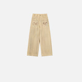 Plush High Waist Hip Hop Straight Leg Jeans