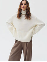 Cozy Knit Split Pullover Sweater Women