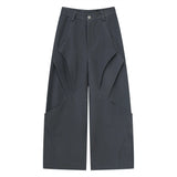 Diamond Patchwork Pleated Casual Pants