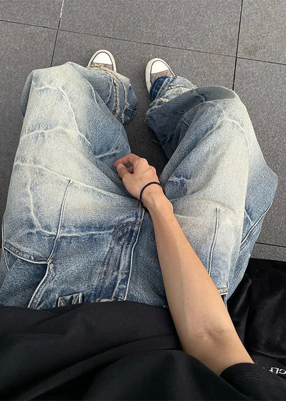 Streetwear Blue Goth Baggy Denim Jeans