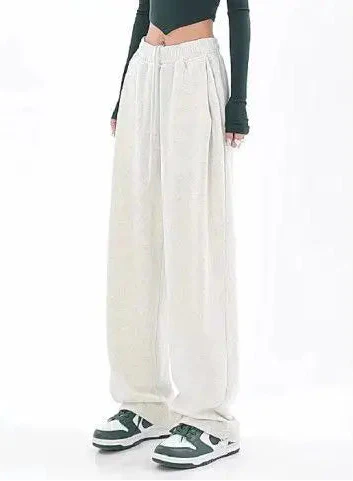 Oversize Streetwear-Jogginghose mit weinroten Streifen