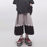 Men Sleek Lines Patchwork Cargo Jorts