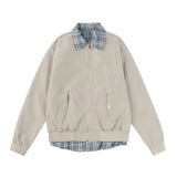 French Retro College Style Plaid Jacket