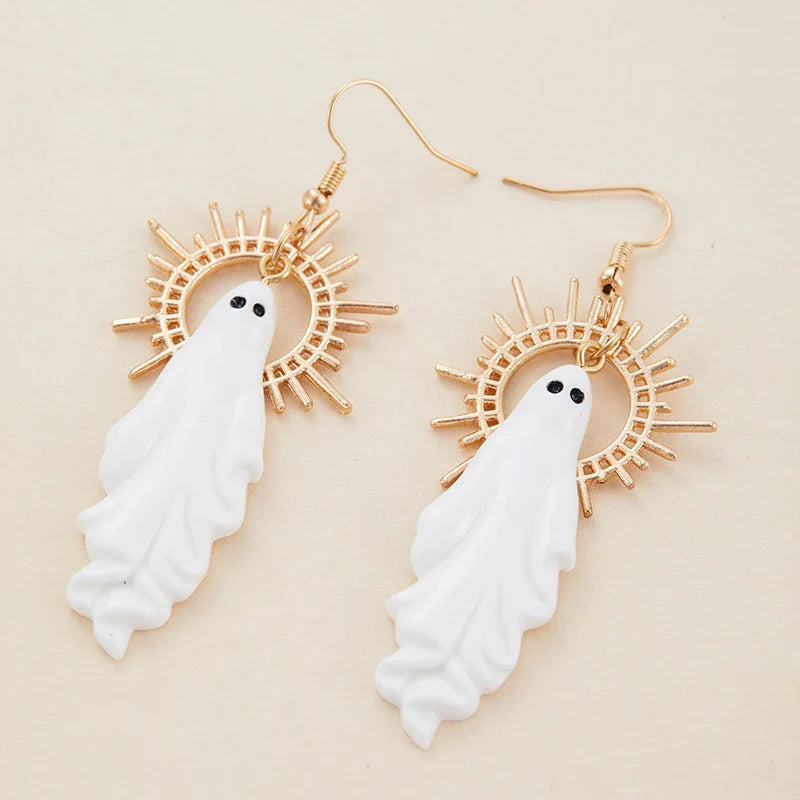 Unique Halloween Ghost Pendant Earrings