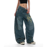 Y2K Women Streetwear Vintage Oversize Blue Denim Jeans