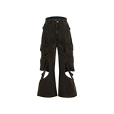 Vintage Patchwork Wornout Hollowed Out Jeans
