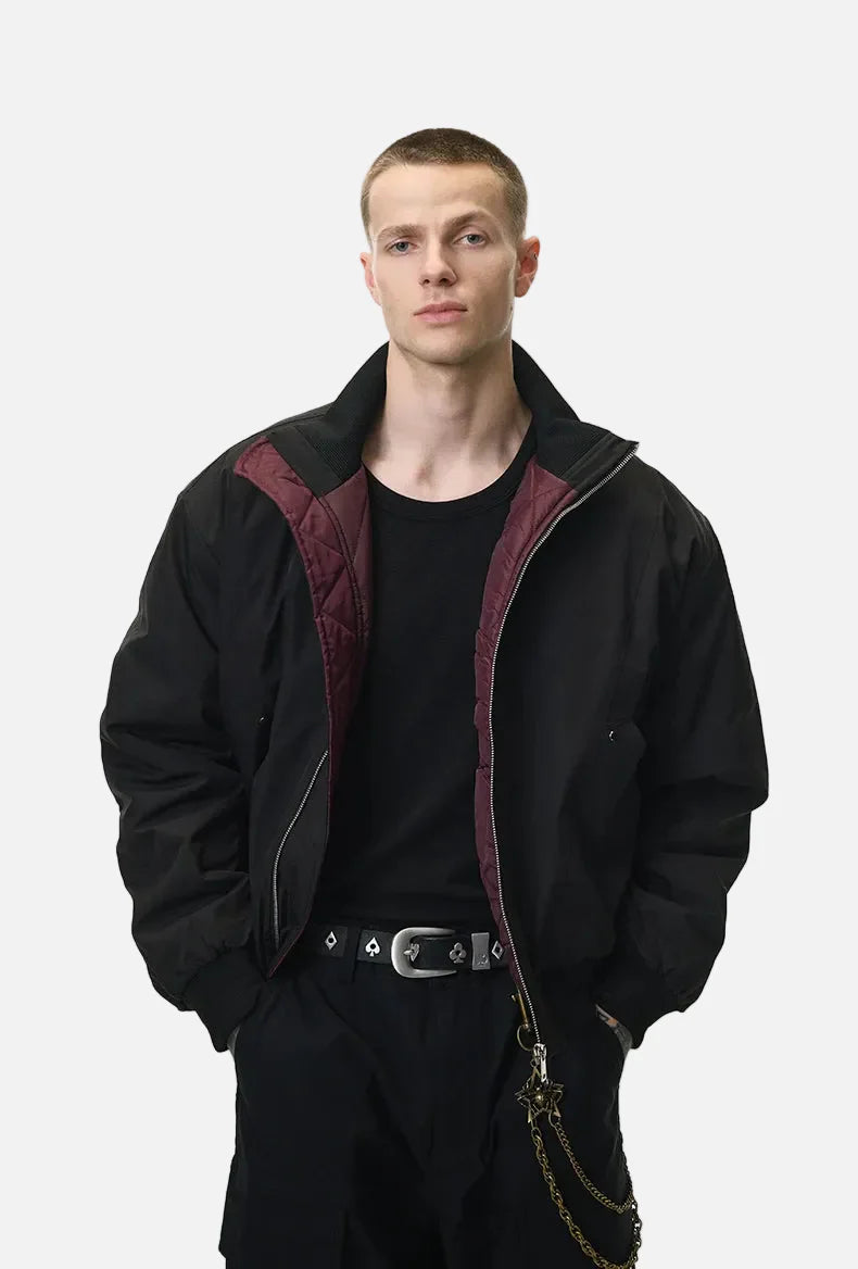 Cleanfit Deconstructed Stehkragen-Bomberjacke