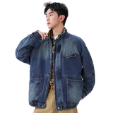 Vintage Denim Zip-Up Jacket