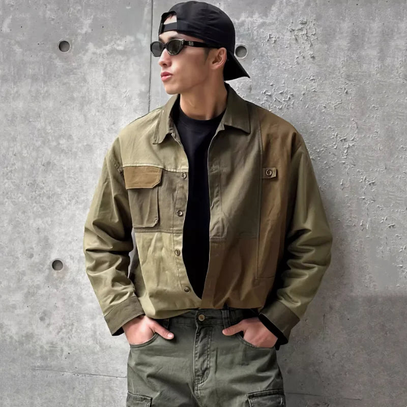 T-shirt technique Y2K Streetwear à patchwork