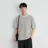 Y2k Men's Cool Comfortable Striped Short Sleeve T-Shirt