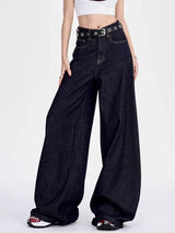 Premium Streetwear High Waist Wide Leg Jeans