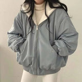 Doppelseitige Fleecejacke mit Kapuze