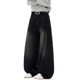 American-Style Wide Leg Denim Pants