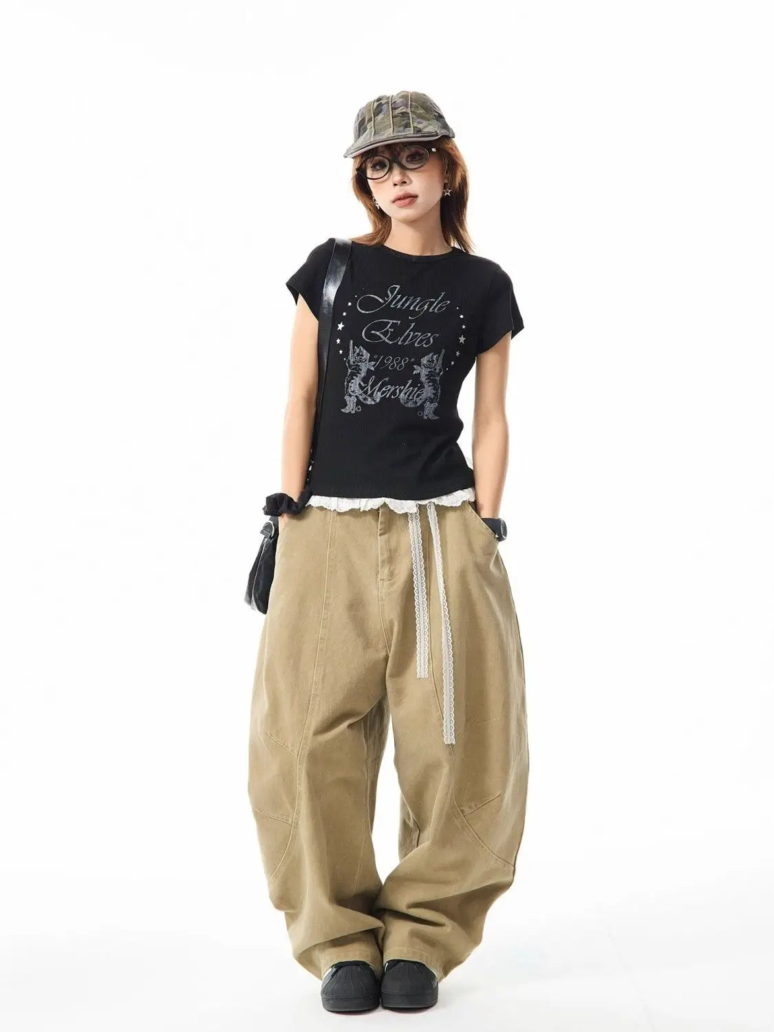 Y2K Chic Hip Hop Print Pattern Short Sleeve T-Shirt
