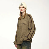 Textured Stripe Knitted Sweater