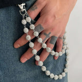 Rhinestone Rock Hip Chain
